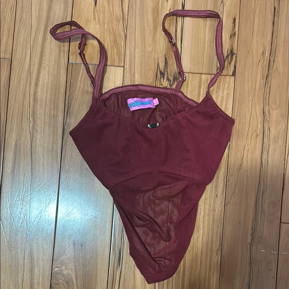 Burgundy Tank Top with Adjustable Straps